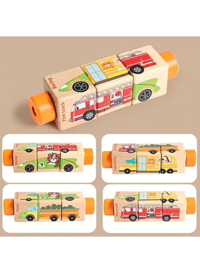 Ocean Style Rotating Wooden Building Blocks For Hand Eye Coordination Motor Skills Christmas Gift - Image 4